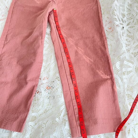 Oak + Fort Dusty Rose Cropped Trousers - M - Picture 10 of 10